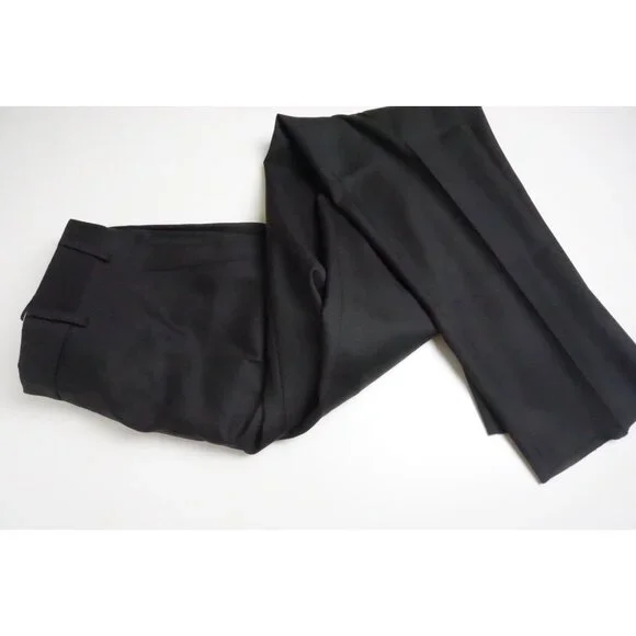 Zanella Kemp Cinquanta Black 100% Wool Mens Pants Trousers Sz 50 EU NEW